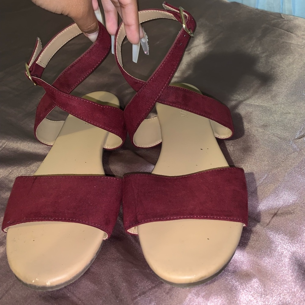 Burgundy sandals from Old Navy